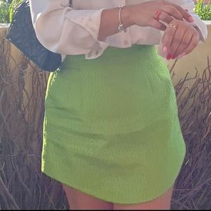 ZARA GREEN MINI SKIRT